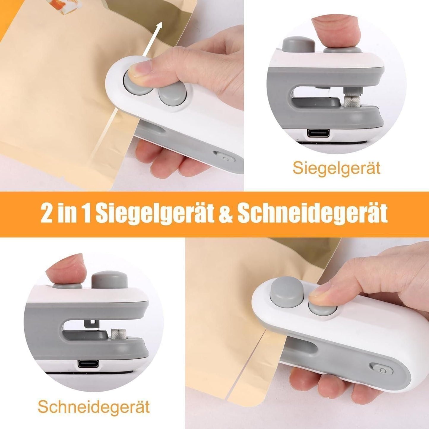 Portable Mini Sealing Machine 2 in 1  with Cutter