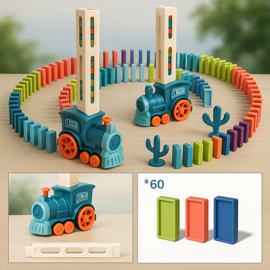 Train Toy Domino Set for Kids BPA Free Plastic with Sound Effects