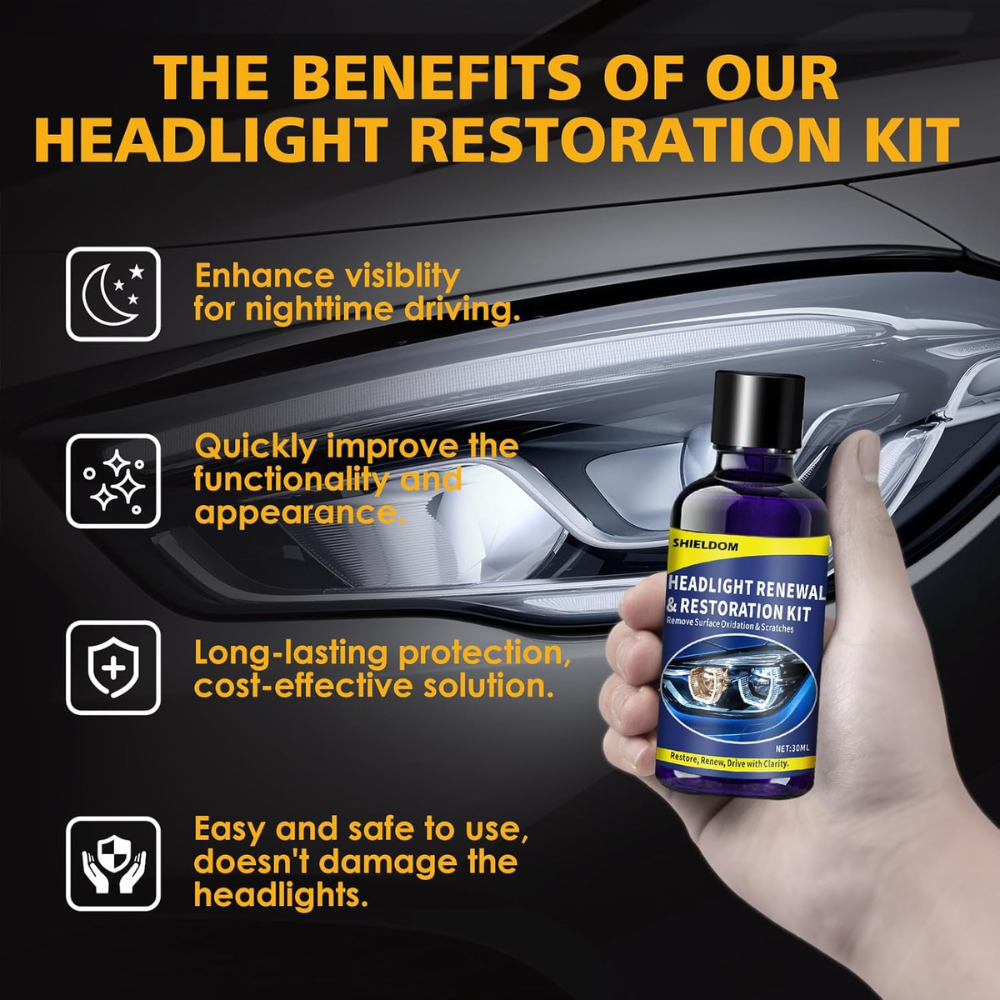 Headlight Renewal and Restoration Kit 200 ml Pack of 2